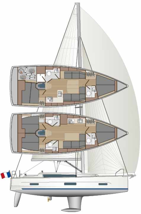 Unrivalled. The configuration options range from two cabins with two bathrooms to a three-cabin model with three bathrooms