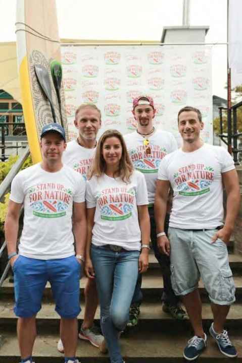 Veranstaltungsteam Stand Up for Nature  (v.l. n.r. Dirk Pöschke, Axel Ohm, Julia Wickmann, Marcus Braun, Philipp Russell)