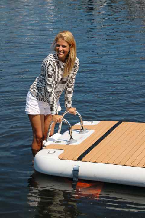   Floating bathing platforms