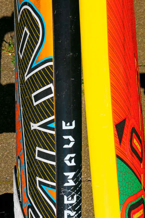   At RRD, the Hardcore Wave (5, left) is thicker and narrower than the Firewave.