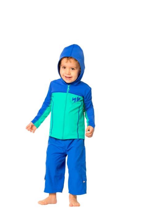 Short-sleeved shirt "ye-sub azao" and board shorts "azao / azurito"