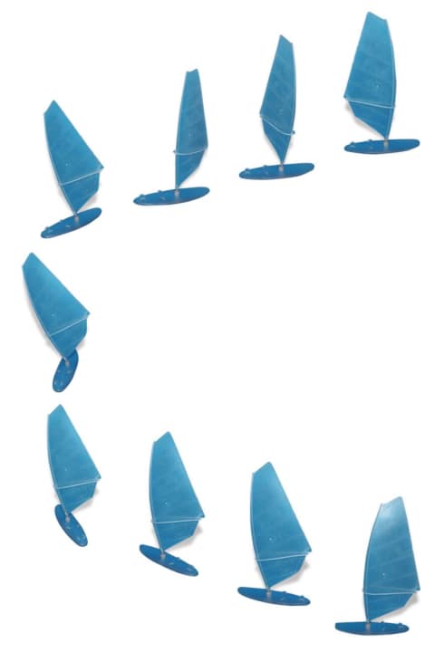 Martin Brandner will nichts dem Zufall überlassen. Deshalb ließ er in einem 3D-Drucker ein bewegliches Modell bauen, mit dem die perfekte Powerhalse Schritt für Schritt simuliert werden kann.