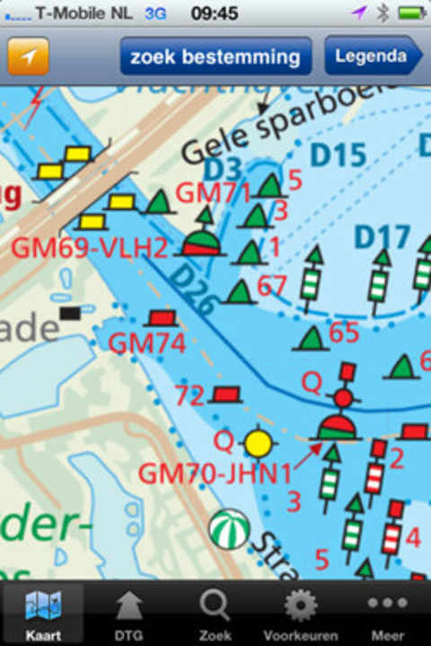   Die App auf dem I-Phone: bequeme Törnplanung