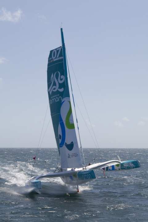   Visit from Oman: Damian Foxhall skippers the trimaran to Kiel Week