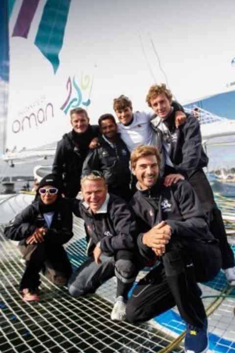   The crew of the "Musandam - Omansail" at Kiel Week