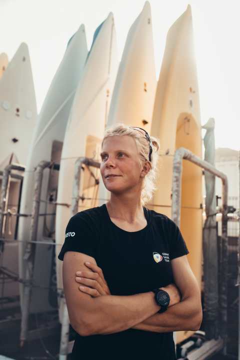   La timoniera del Laser Radial Svenja Weger guarda alla sua prima olimpica