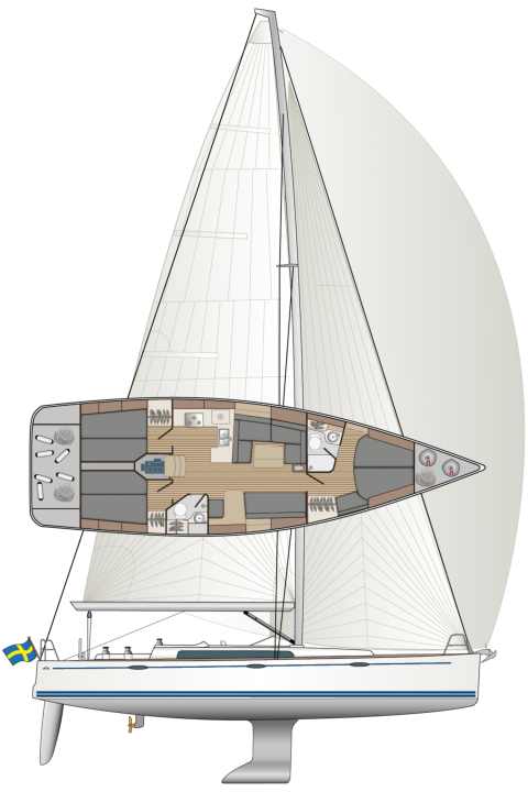 Invariablement, il n'y a pas de changement. L'aménagement intérieur avec trois cabines et deux salles d'eau reste le standard - sans variantes