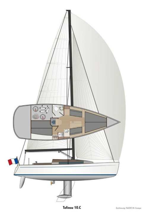   Disegno della crepa del Tofinou 10.C