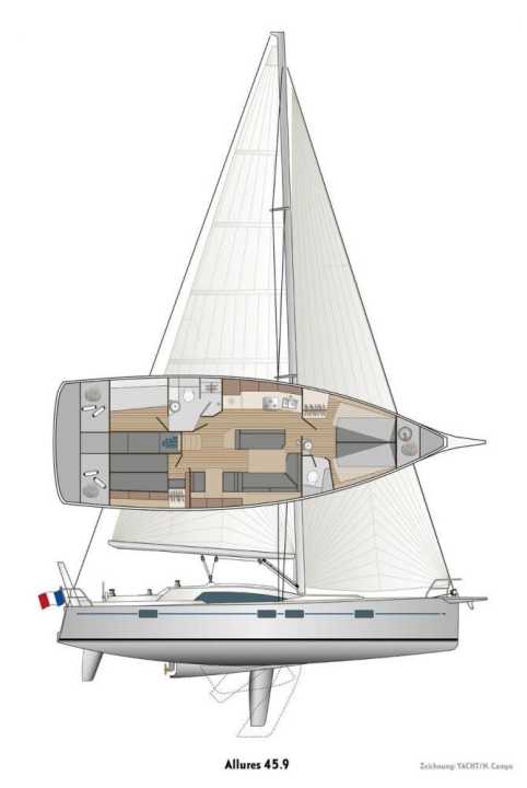   Crack drawing of the Allures 45.9