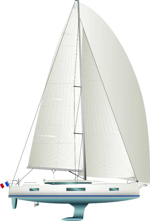 Standard ist der Alumastmit zwei Salingen. Optionalsind ein Rollmastsowie eine Selbstwendefockerhältlich.Technische Daten Sun Odyssey 455