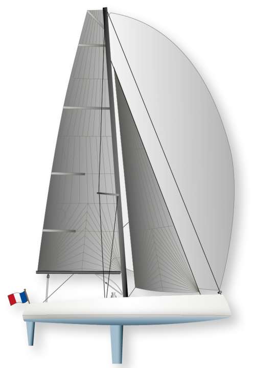 Viel Segelfläche: Mit dem schlanken, leistungsstarken Segelplan eignet sich die Cape Cod 767 speziell für den Einsatz auf Binnenrevieren | Zeichnung: YACHT/N. Campe