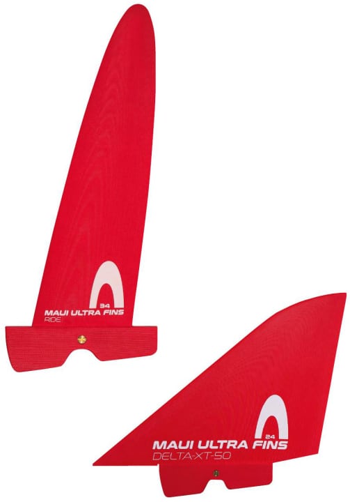 Delta fins (below) are often the only option in shallow water. They offer a lot of surface area with a shallower draught than standard fins.