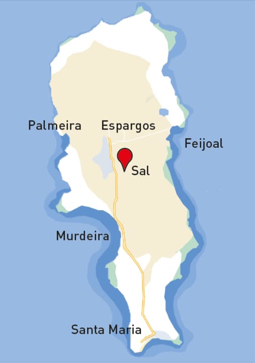 Overview map Sal | Map: surf Magazin
