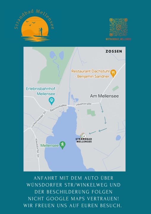 Bei der Anfahrt sollte man das Navi kontrollieren