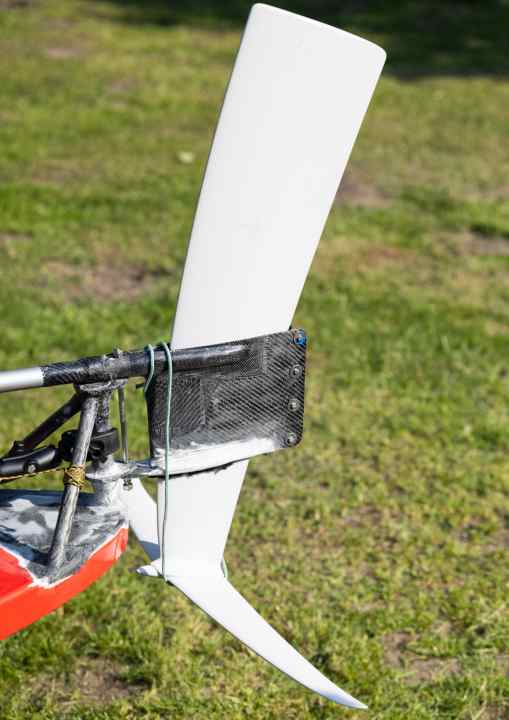 Le safran en position relevée