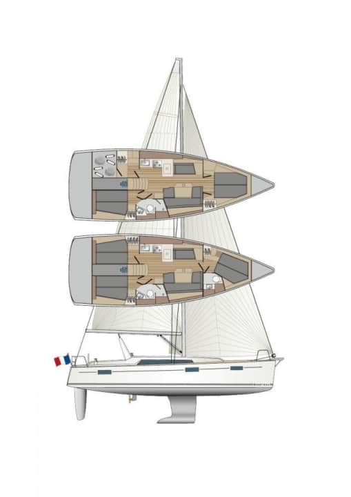   Disegno del crack Oceanis 41.1