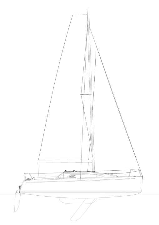   Modernes Design, Bionik-Ruder zum Aufholen und Schwenkschwert