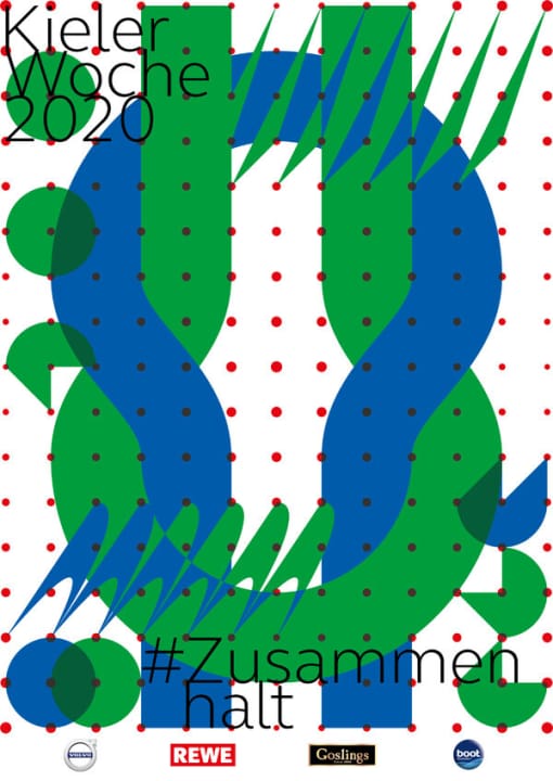   Re-created following the postponement of Kiel Week to September: the Kiel Week poster 2020