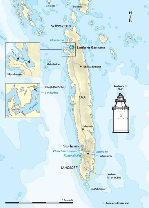 Map of Öja / Landsort.