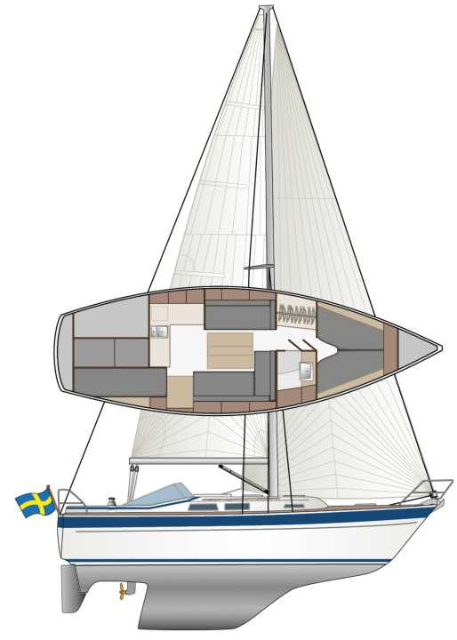 Riss der Hallberg-Rassy 312 | Zeichnung: YACHT/N. Campe