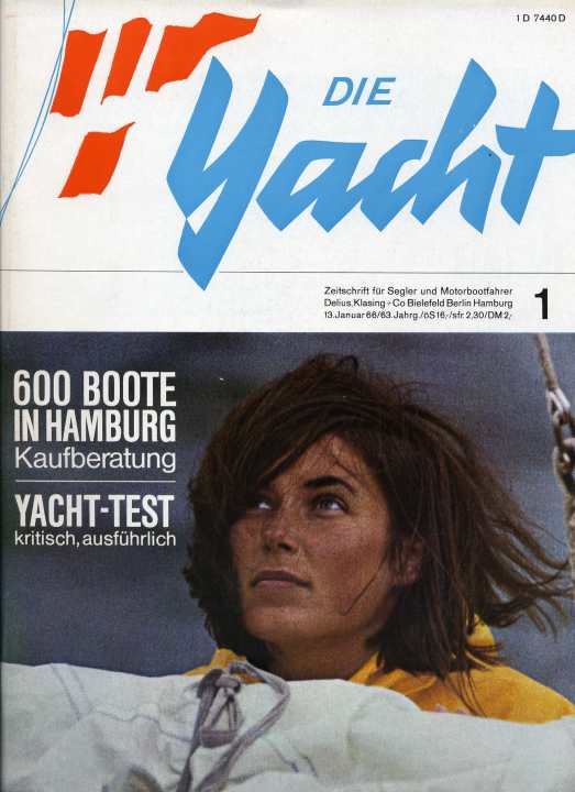   Pour la première fois en couleur, pour la première fois une femme sur la couverture : la couverture de Cornelius YACHT 1/1966