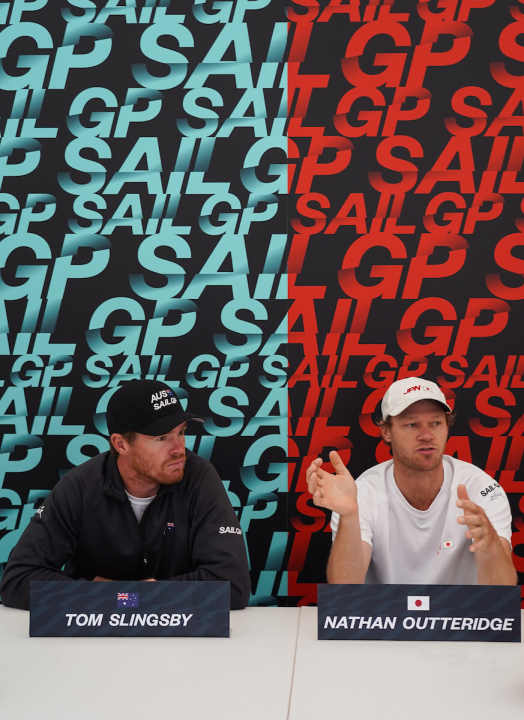 Friends, rivals and Olympic champions: Tom Slingsby (left) and Nathan Outteridge