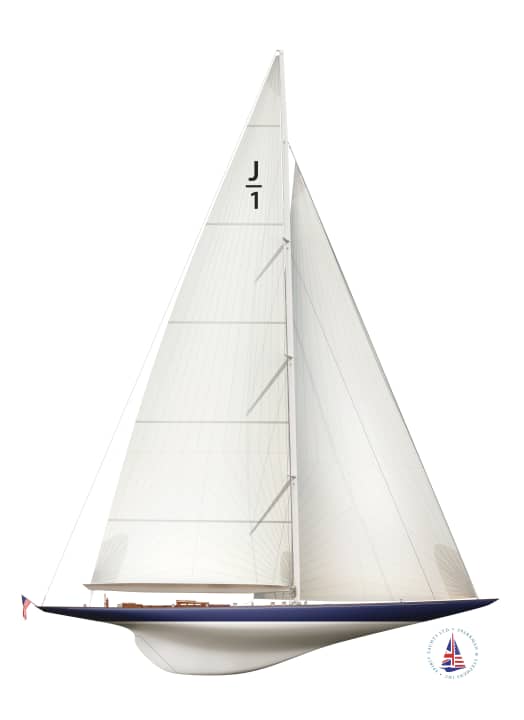   The sailing plan of the new "Cheveyo", which has famous yacht genes of its own