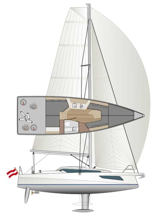 Nur eine Innenraum-Version. Zwei Kiele stehen zur Wahl, Kimmkiele kommen | Zeichnung: YACHT/N. Campe