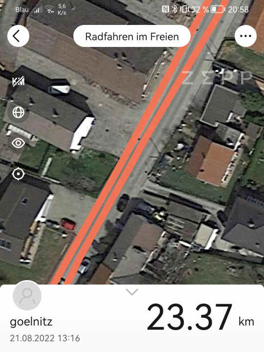 Präziser Track beim Radfahren