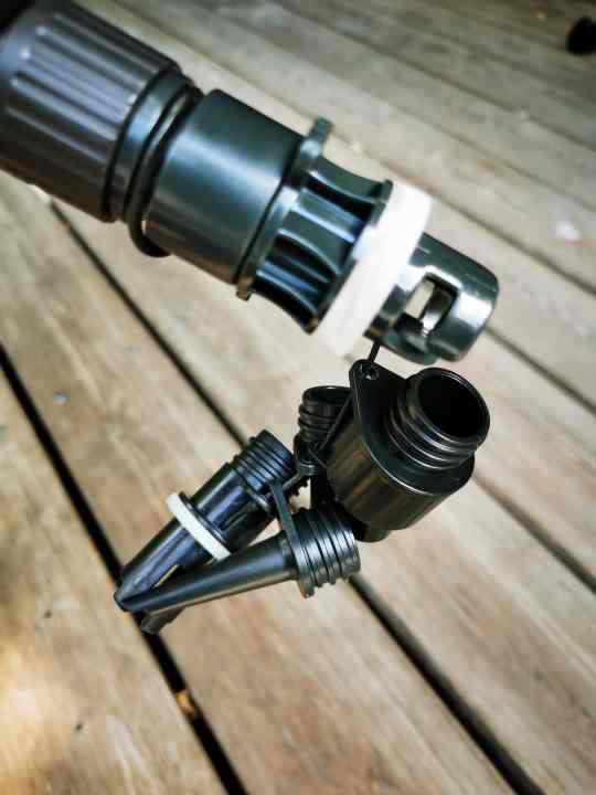 Several adapters are included