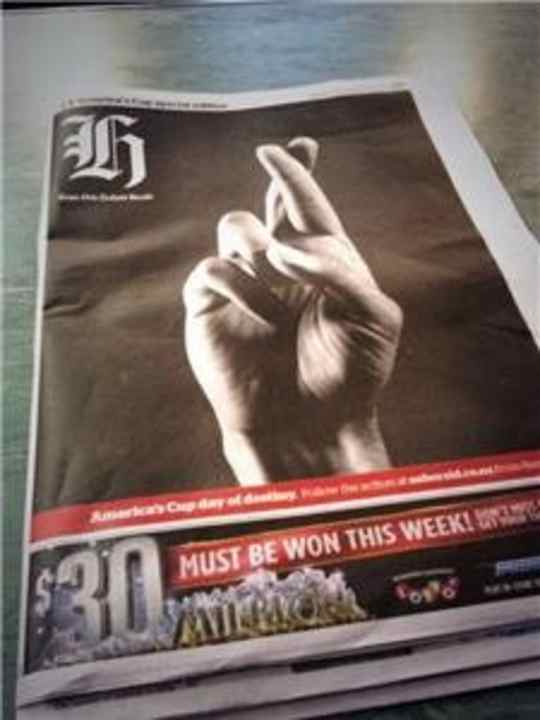   Extrait d'un blog du "New Zealand Herald" : la coupe "doit être gagnée cette semaine".