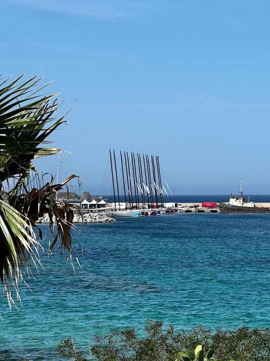   This snapshot by "Hatari" tactician Markus Wieser shows why the sailors were so enthusiastic about the new venue. The area has an extremely high "I want to go there too" factor