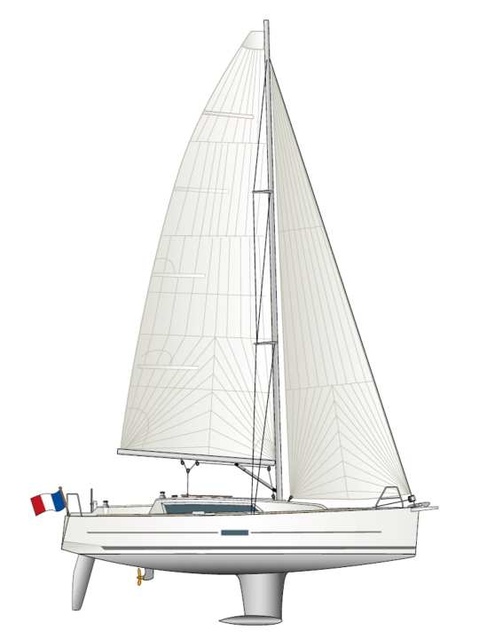 Dufour 350. designer: Felci Yacht Design | drawing: YACHT