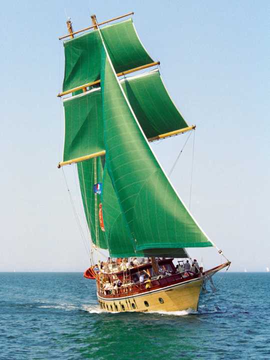 Die „Maranatha“ nach der Reise als Teilnehmerin der Hanse Sail 1997