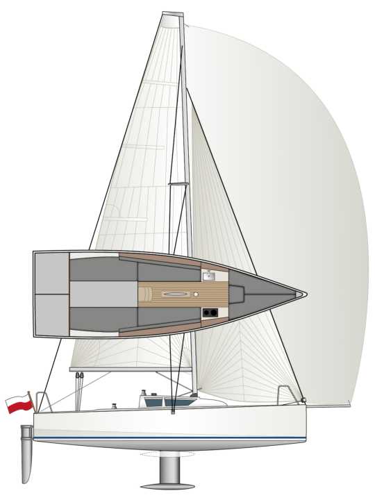 Flexible. The lifting keel and plug-in rudder increase the radius of action. The rig is also available in two sizes.