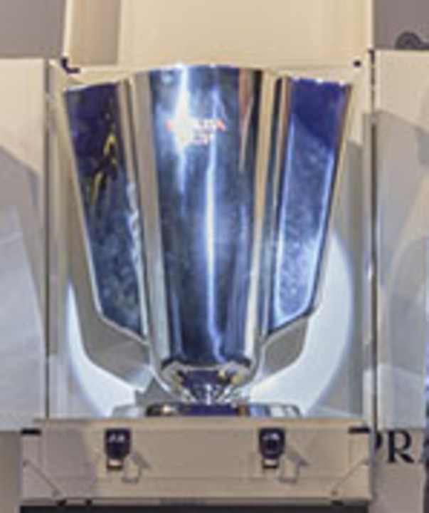   The trophy for the winner of the challenger round in the 36th America's Cup is called the Prada Cup and was presented to 200 guests in Monaco on Thursday evening