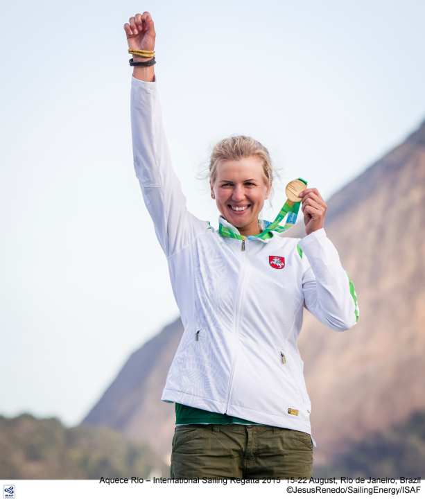   While her husband Robert Scheidt narrowly missed out on the podium in the laser sailing event in fourth place, Gintare Scheidt won the laser radial competition. This makes Robert and Gintare by far the most successful sailing couple at this Olympic dress rehearsal