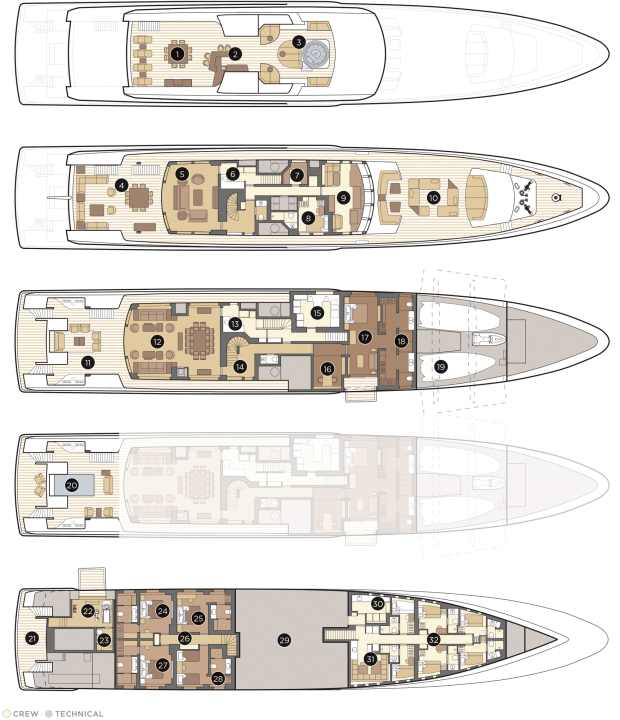 The respective decks from above | Illustration: BEX