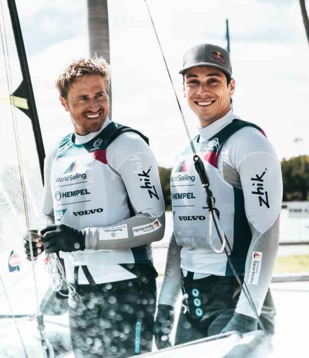   In attesa della gara di casa al largo di Kiel, dopo una lunga pausa forzata dalle regate: il bronzo di Rio e i vice campioni del mondo 49er Erik Heil e Thomas Plößel (NRV)