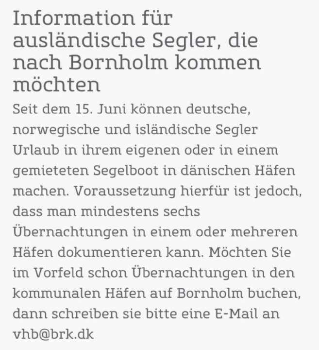   Affichage à Bornholm