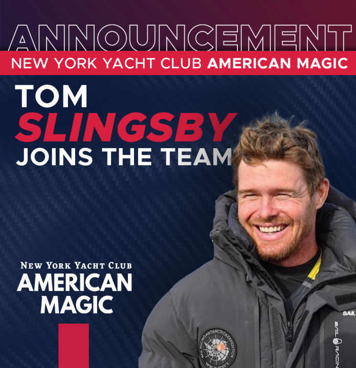   Mit diesem Bild stellten die Amerikaner stolz ihren prominenten Neuzugang Tom Slingsby vor