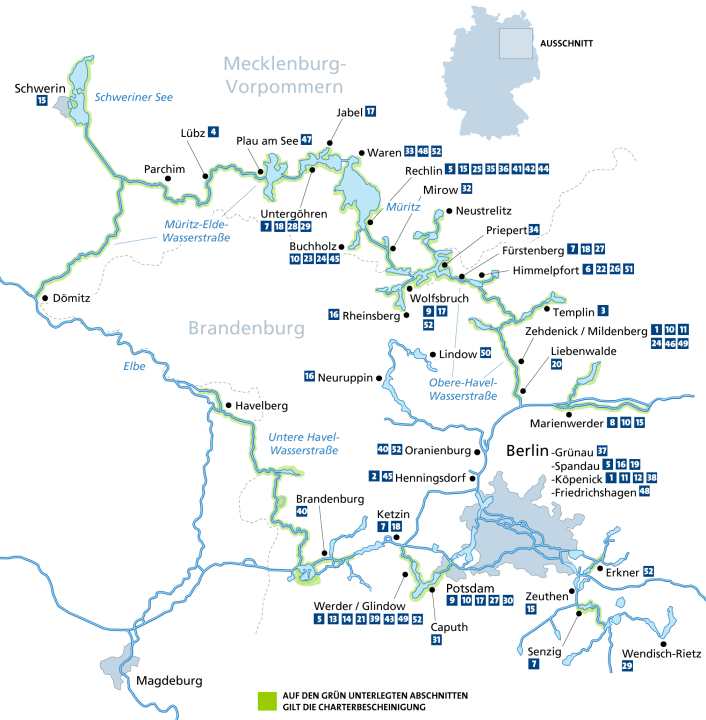   Charterübersicht 2012