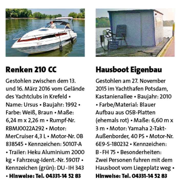   Fahndungsliste Mai 2016