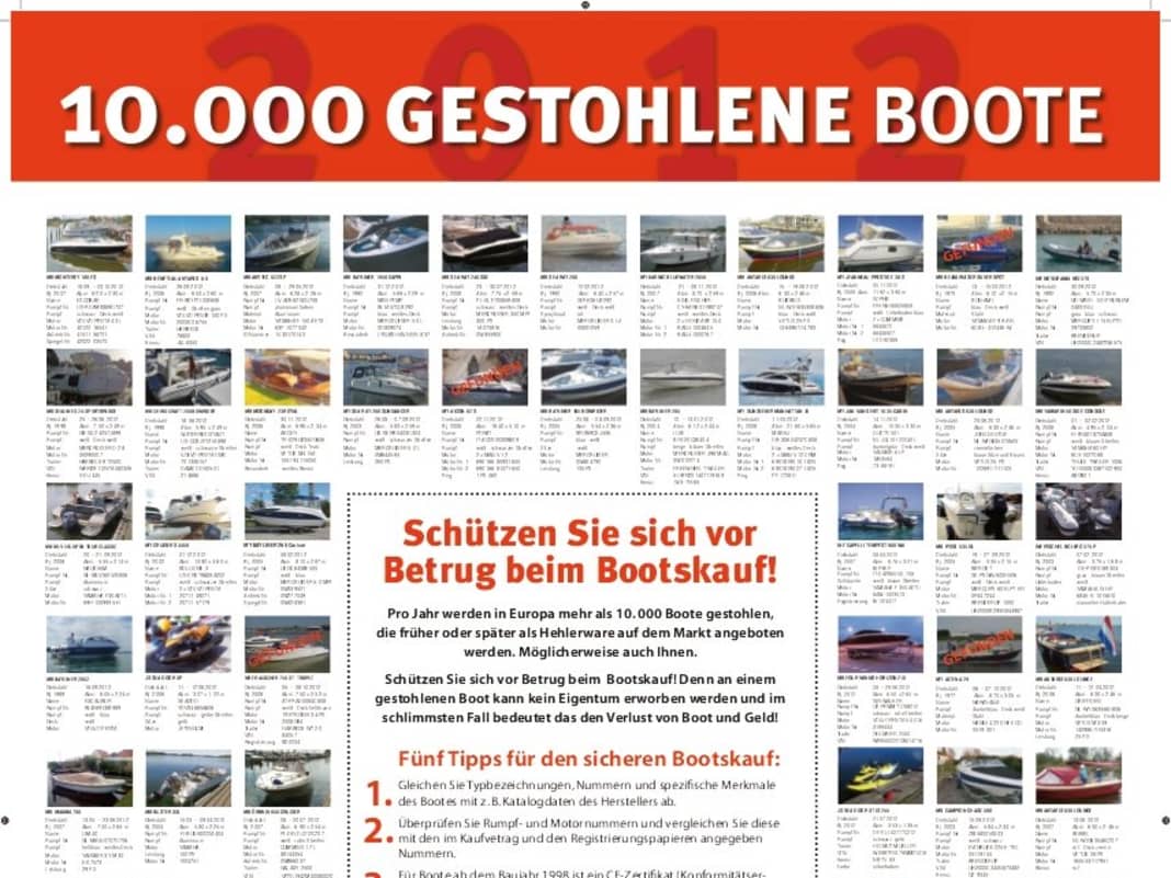 Ihr Boot wurde gestohlen, was tun?