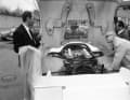 1969: Ferdinand Piëch (links) am Porsche Typ 917 LH Coupé im Porsche-Werk 1.