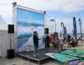Sascha Lange gave workout tips on stage