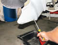 The gearbox oil should be drained and replaced to ensure better control