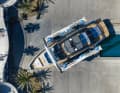 The top deck, known as the Sportbridge, covers an area of 33 square metres.