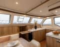 The fully equipped galley is located roughly amidships