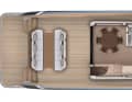 Variation: On request, the lounge comes with a dining area and a U-shaped sofa.